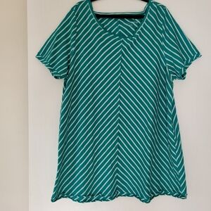 Soft Surroundings Pima Cotton Kelly Green Top XL